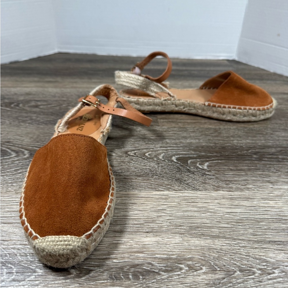 Casa Hernanz Sandals Women's‎ 38 Brown/Camel Leather Handmade Spain Espadrille